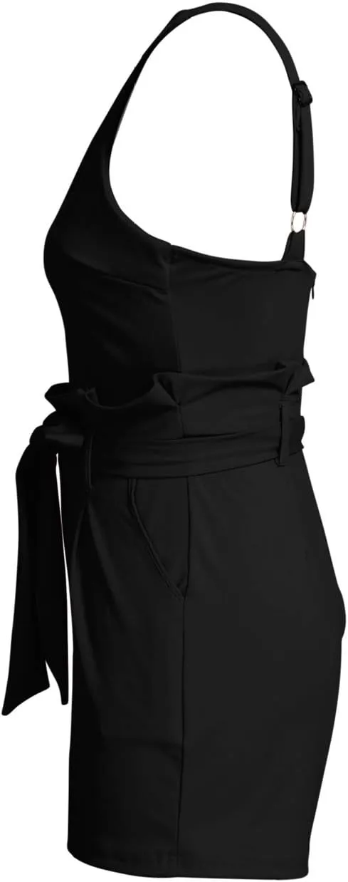 Rompers for Women Sexy Summer Casual Straps Short Pants Jumpsuits with Pockets Zipper