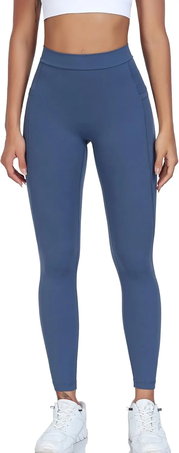 Scrunch Butt Lifting V Back Leggings for Women with Pockets Buttery Soft High Waist Booty Workout Yoga Pants