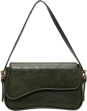 Shoulder Bag for Women Y2K Purse Vegan Leather Hobo Handbags Clutch Saddle Bag with 2 Removable Straps Tote Bag