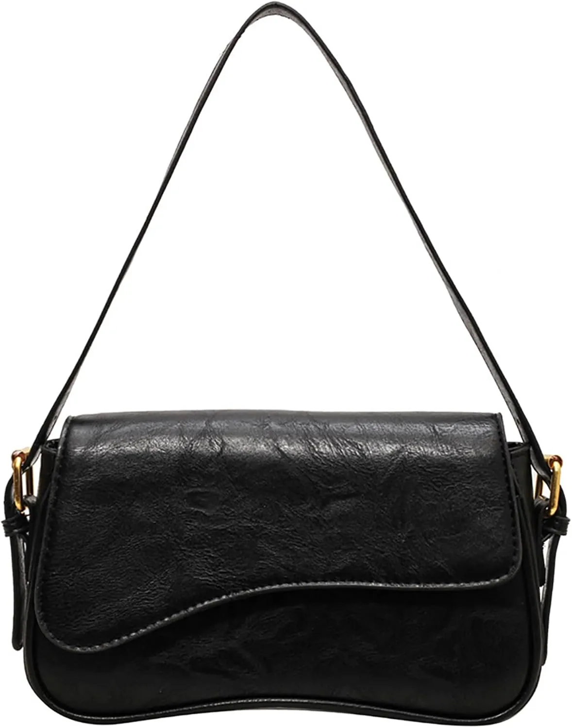Shoulder Bag for Women Y2K Purse Vegan Leather Hobo Handbags Clutch Saddle Bag with 2 Removable Straps Tote Bag