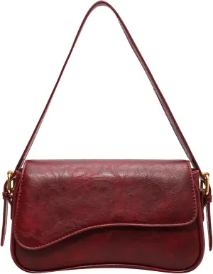 Shoulder Bag for Women Y2K Purse Vegan Leather Hobo Handbags Clutch Saddle Bag with 2 Removable Straps Tote Bag