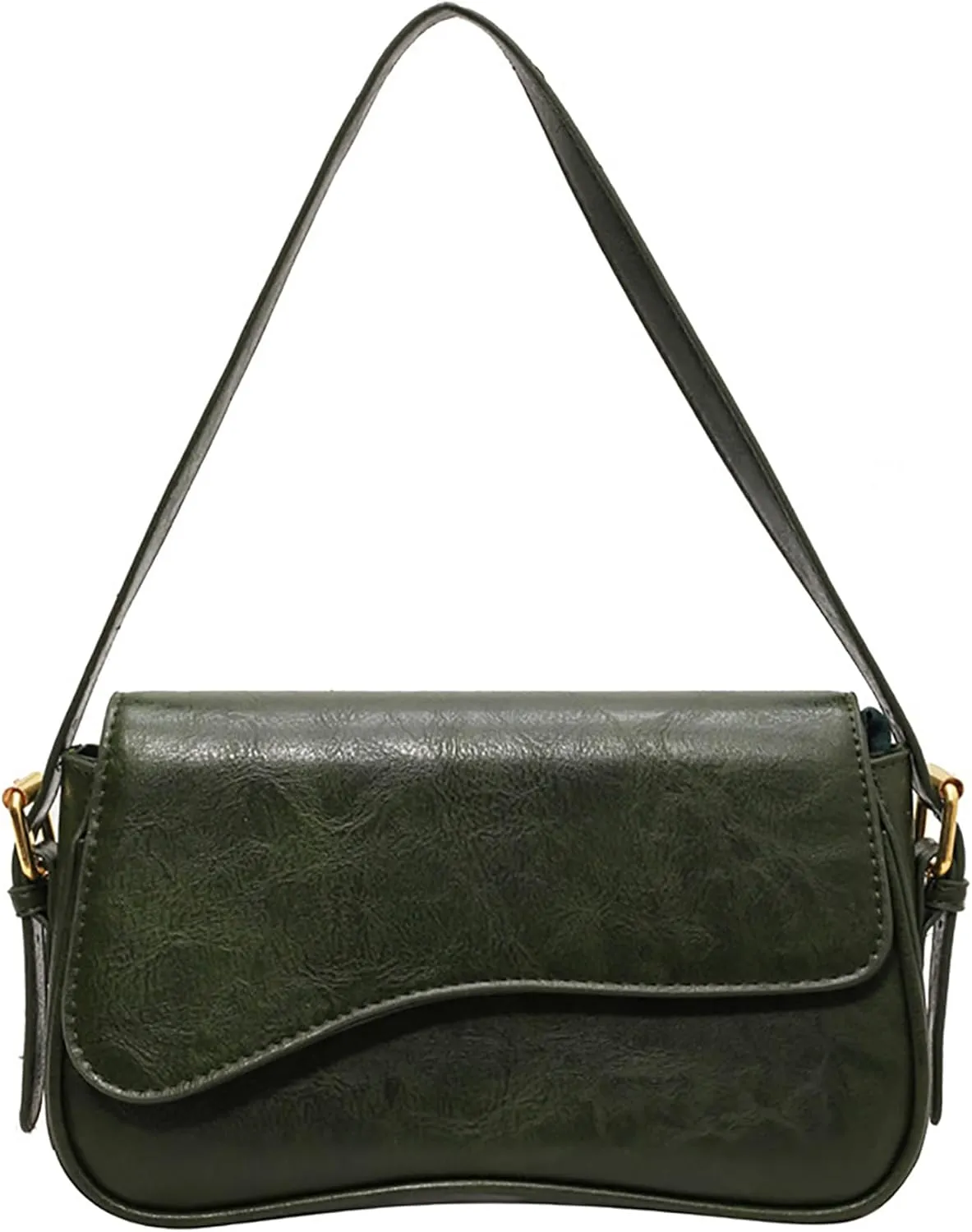 Shoulder Bag for Women Y2K Purse Vegan Leather Hobo Handbags Clutch Saddle Bag with 2 Removable Straps Tote Bag
