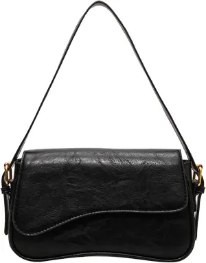 Shoulder Bag for Women Y2K Purse Vegan Leather Hobo Handbags Clutch Saddle Bag with 2 Removable Straps Tote Bag