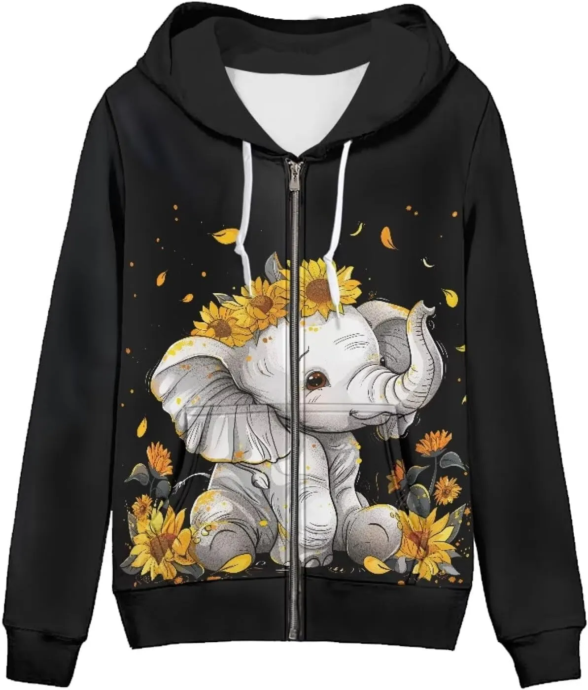 Showudesigns Women's Clothing Zip Up Hoodies XS-5XL Fashion Sweatshirts Clothes Fall Pullover Tops