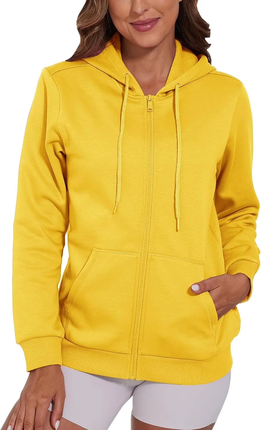 SMENG Womens Zip Up Hoodies Long Sleeve Fit Hooded Sweatshirts 2024 Casual Lightweight Jacket