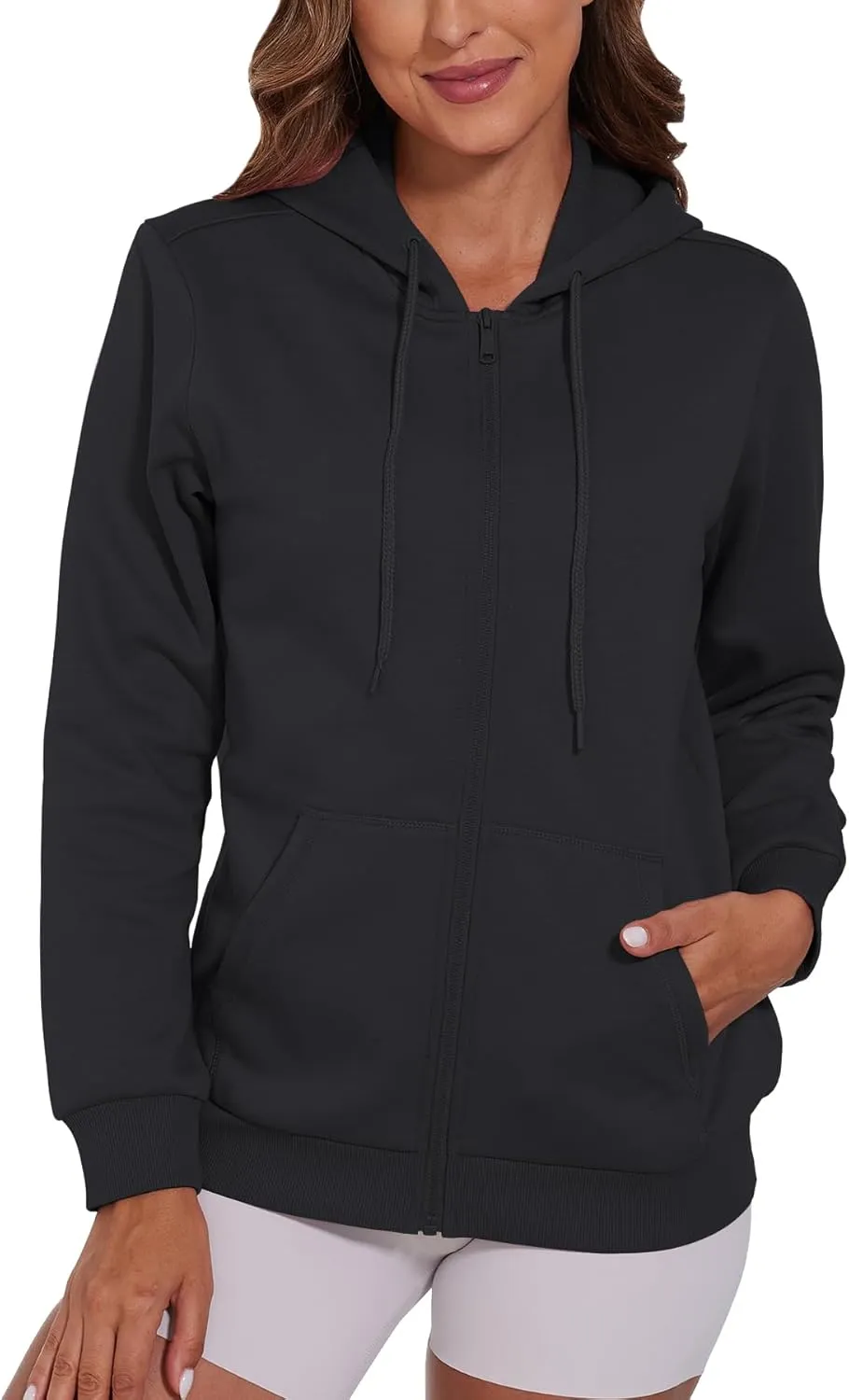 SMENG Womens Zip Up Hoodies Long Sleeve Fit Hooded Sweatshirts 2024 Casual Lightweight Jacket