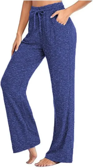 SMIDOW Womens Flare Yoga Pants with Pockets High Waist Loose Comfy Bootcut Workout Gym Leggings Plus Size Lounge Trousers