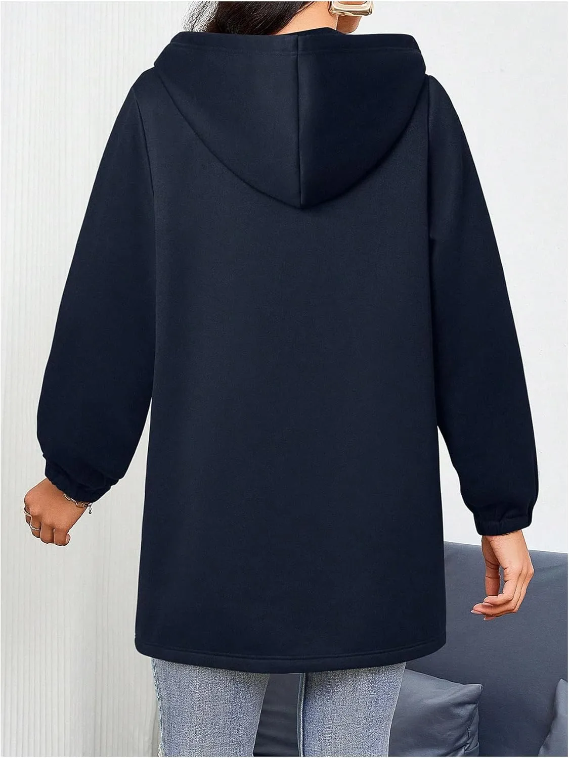 SOLY HUX Women's Zip Up Hoodies Drawstring Long Sleeve Casual Sweatshirt Jacket with Pockets