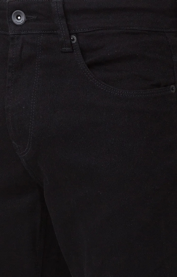 Spykar Black Cotton Super Slim Fit Tapered Length Jeans For Men (Super Skinny)