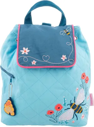 Stephen Joseph Kids' Unisex Toddler Back to School, Quilted Backpack, Bee, One Size