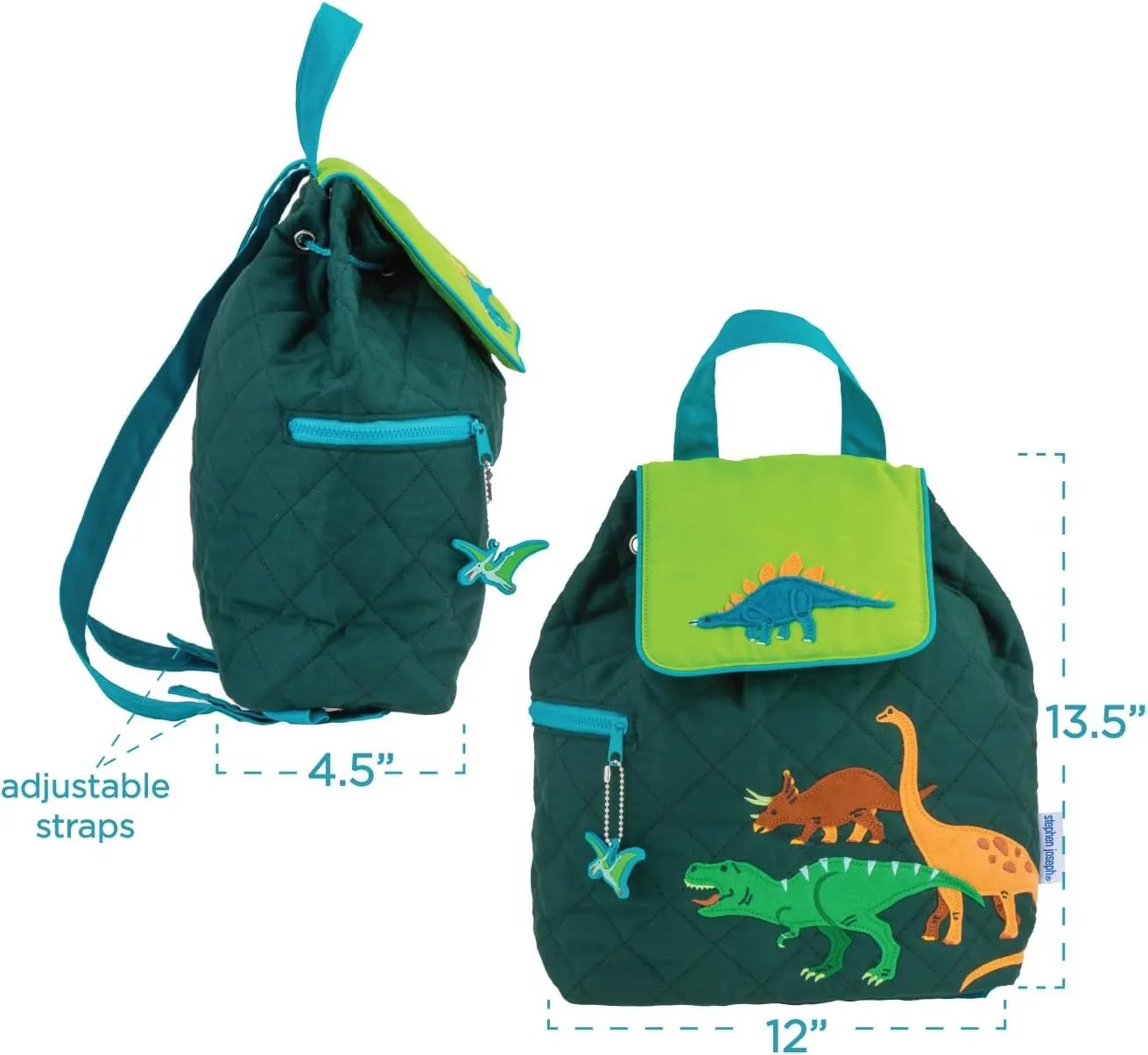 Stephen Joseph Kids' Unisex Toddler Back to School, Quilted Backpack, Bug, One Size
