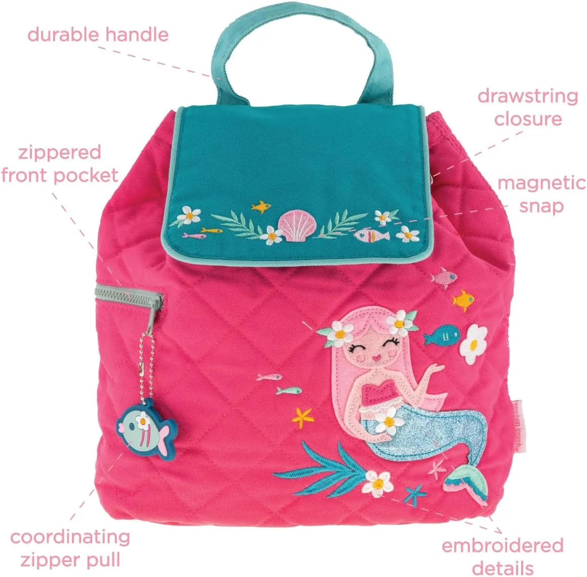 Stephen Joseph Kids' Unisex Toddler Back to School, Quilted Backpack, Bug, One Size