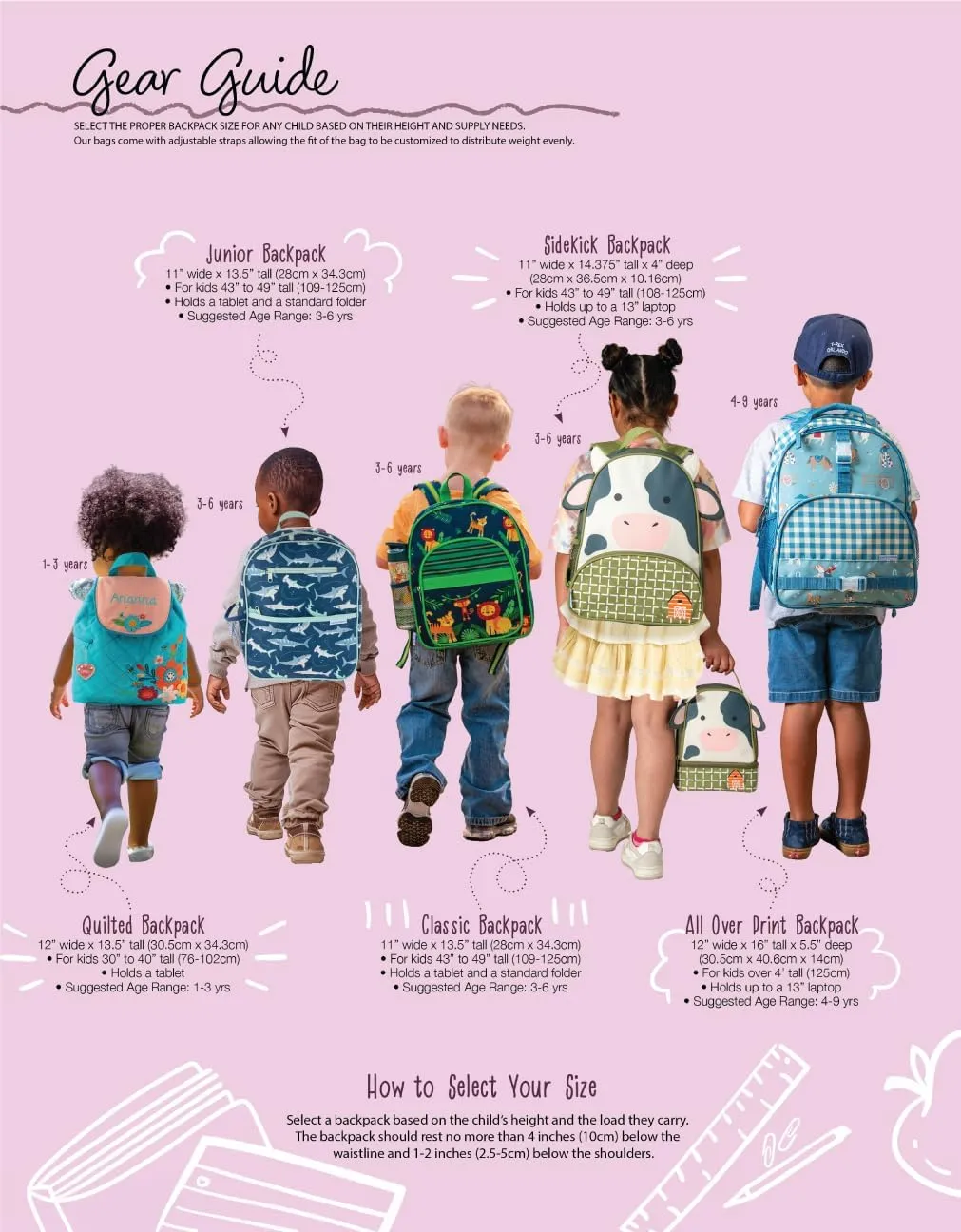 Stephen Joseph Kids' Unisex Toddler Back to School, Quilted Backpack, Bug, One Size