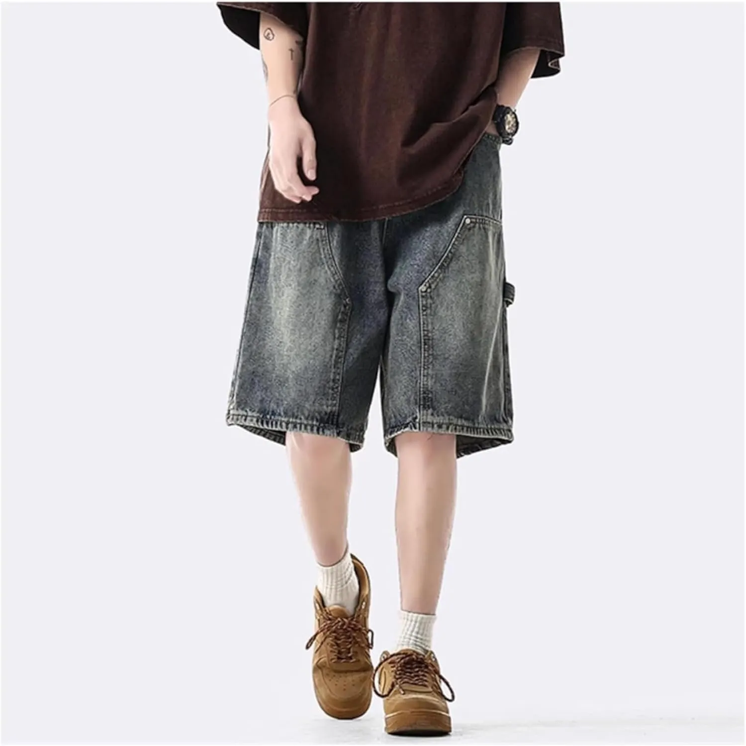 Streetwear Baggy Jorts Summer Y2K Vintage Acid Wash Jean Shorts Fashion