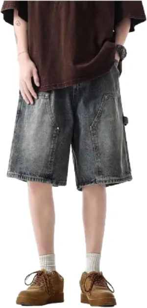 Streetwear Baggy Jorts Summer Y2K Vintage Acid Wash Jean Shorts Fashion