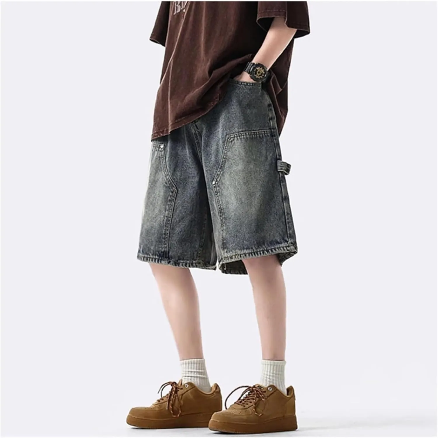 Streetwear Baggy Jorts Summer Y2K Vintage Acid Wash Jean Shorts Fashion