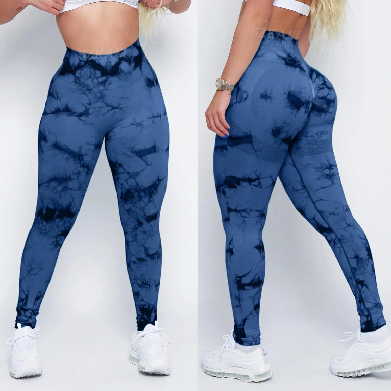 SZKANI Butt Lifting Leggings for Women Booty High Waisted Workout Yoga Pants Scrunch Butt Gym Seamless Booty Tight