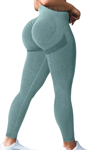 SZKANI Butt Lifting Leggings for Women Booty High Waisted Workout Yoga Pants Scrunch Butt Gym Seamless Booty Tight