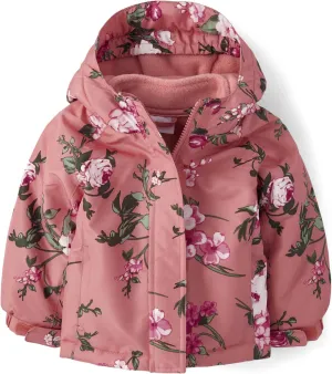 The Children's Place Baby Girls' and Toddler Heavy 3 in 1 Winter Jacket,Wind Water-Resistant Shell,Fleece Inner