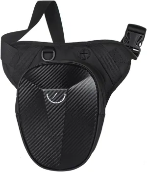 Thigh Bag Motorcycle Drop Leg Bag for Men Women with Removable Leg Strap Expandable Storage Pouch for Racing Bike Cycling Horse Riding Hiking Camping Fishing Travel Outdoor EVA-Black