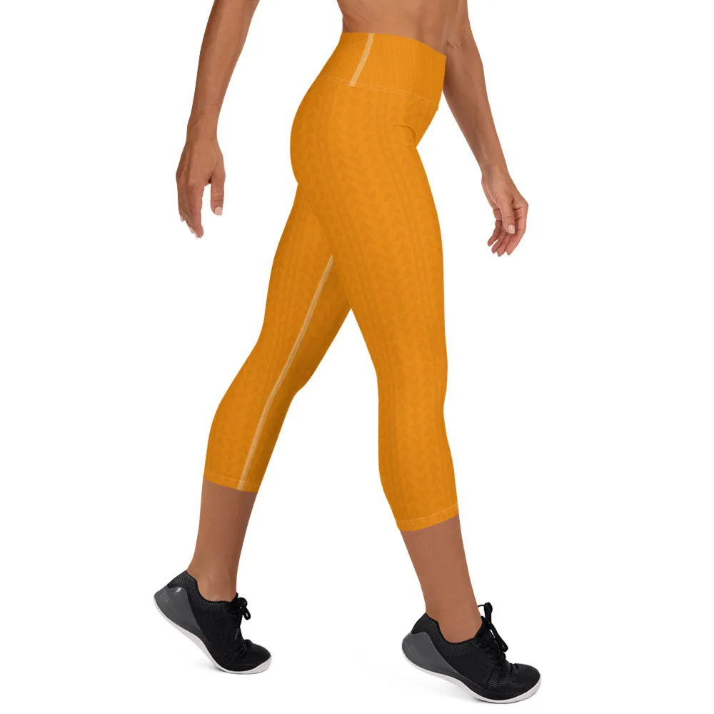 Tiger Tangerine High Waist Capri