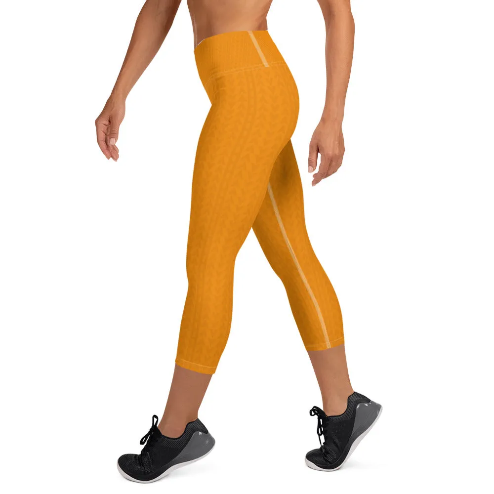 Tiger Tangerine High Waist Capri