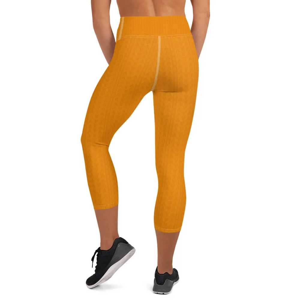 Tiger Tangerine High Waist Capri