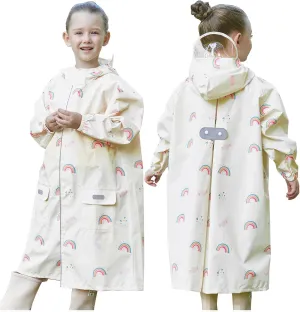 Toddler Kids Raincoat Boys Girls Rain Jacket Waterproof Rain Poncho Reusable Outwear Rainwear Rain Suit