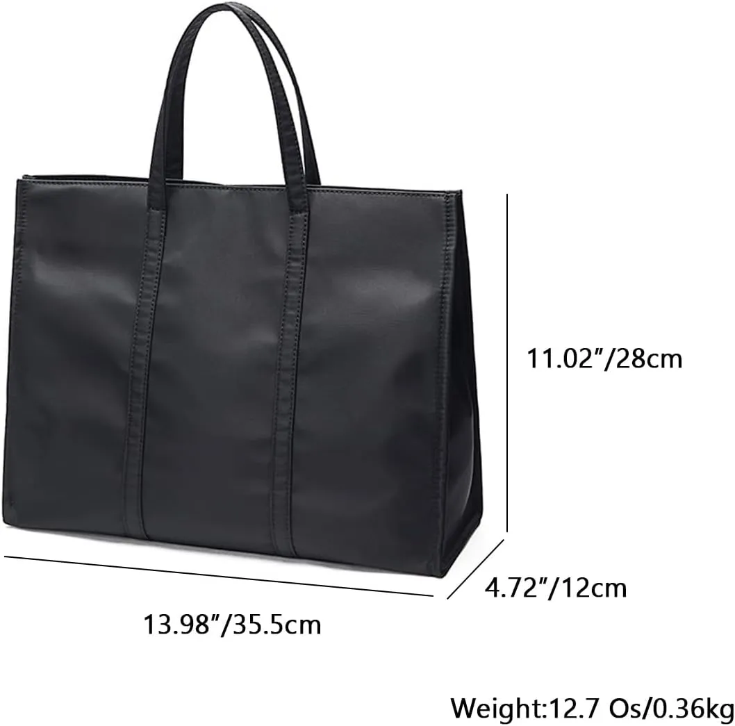 Tote Bag Handbag Shoulder Bag Satchel Purses For Ladies Women (Black-nylon)