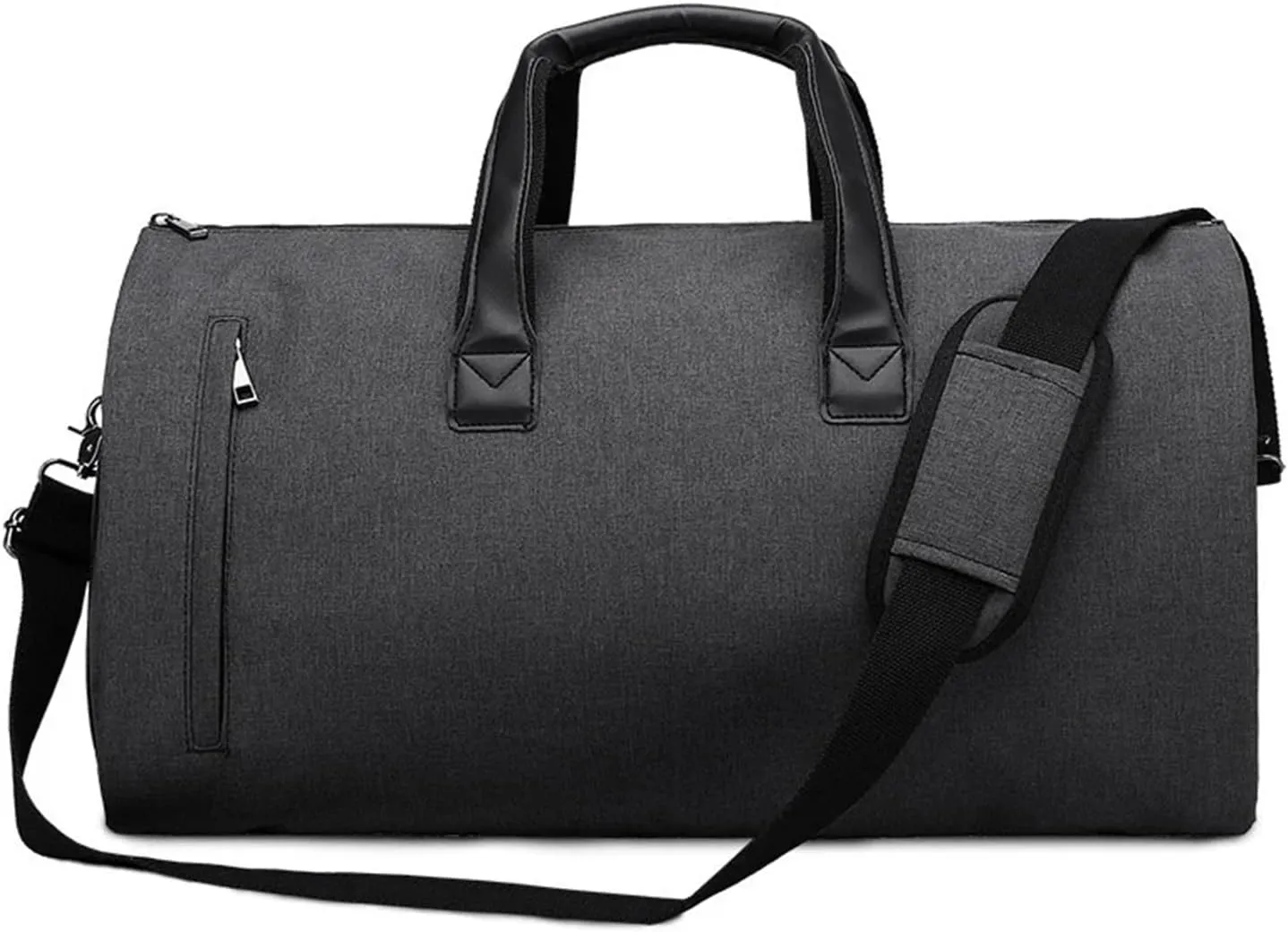Travel Bag Convertible Garment Bags For Travel Large Capacity Duffel Bag With Shoe Pouch Weekend Business Trip Luggage Carry On Tote(Black Gray)