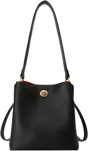 Trendy Bucket Bags Women 2025 Spring Vegan Leather Shoulder Crossbody Purses Satchel Hobo Handbags Removeable Strap