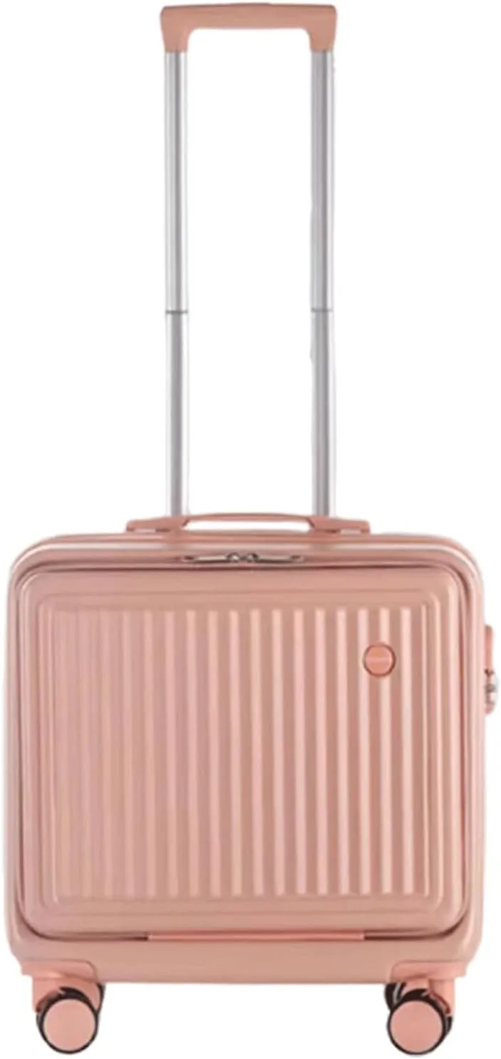 Trolley Suitcase, Small Universal Hand Suitcase, 180 Degree Full Opening Wheeled Suitcase, Suitable for Travel and Holiday, pink, 45*43*23CM