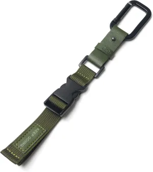 Universal Luggage Strap with Buckle Ring for Travel Essentials, Woven Strap with Premium Leather, Luggage Strap for Suitcases, Adjustable Buckle, Clip and Go,Mountain Green