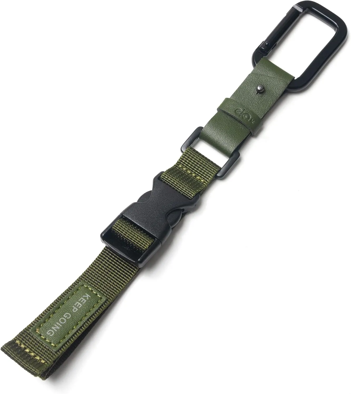 Universal Luggage Strap with Buckle Ring for Travel Essentials, Woven Strap with Premium Leather, Luggage Strap for Suitcases, Adjustable Buckle, Clip and Go,Mountain Green