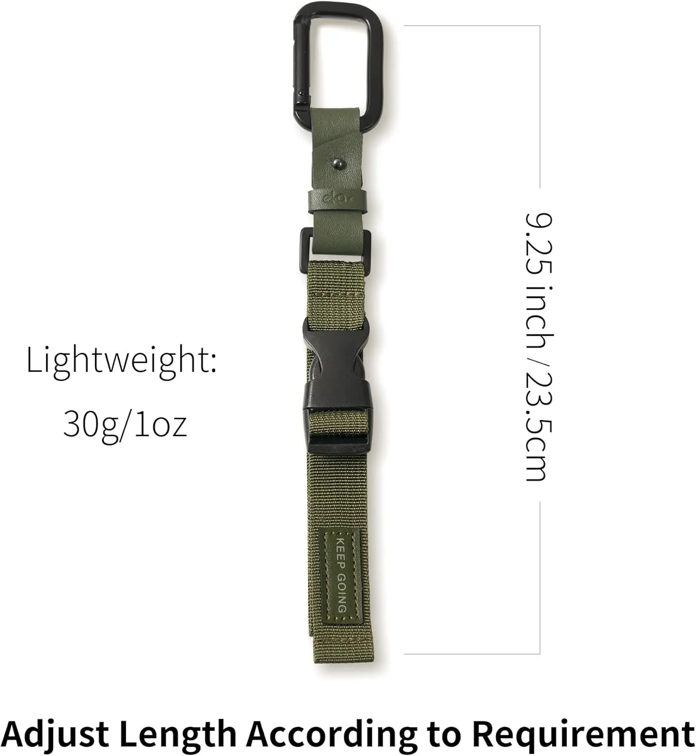 Universal Luggage Strap with Buckle Ring for Travel Essentials, Woven Strap with Premium Leather, Luggage Strap for Suitcases, Adjustable Buckle, Clip and Go,Mountain Green
