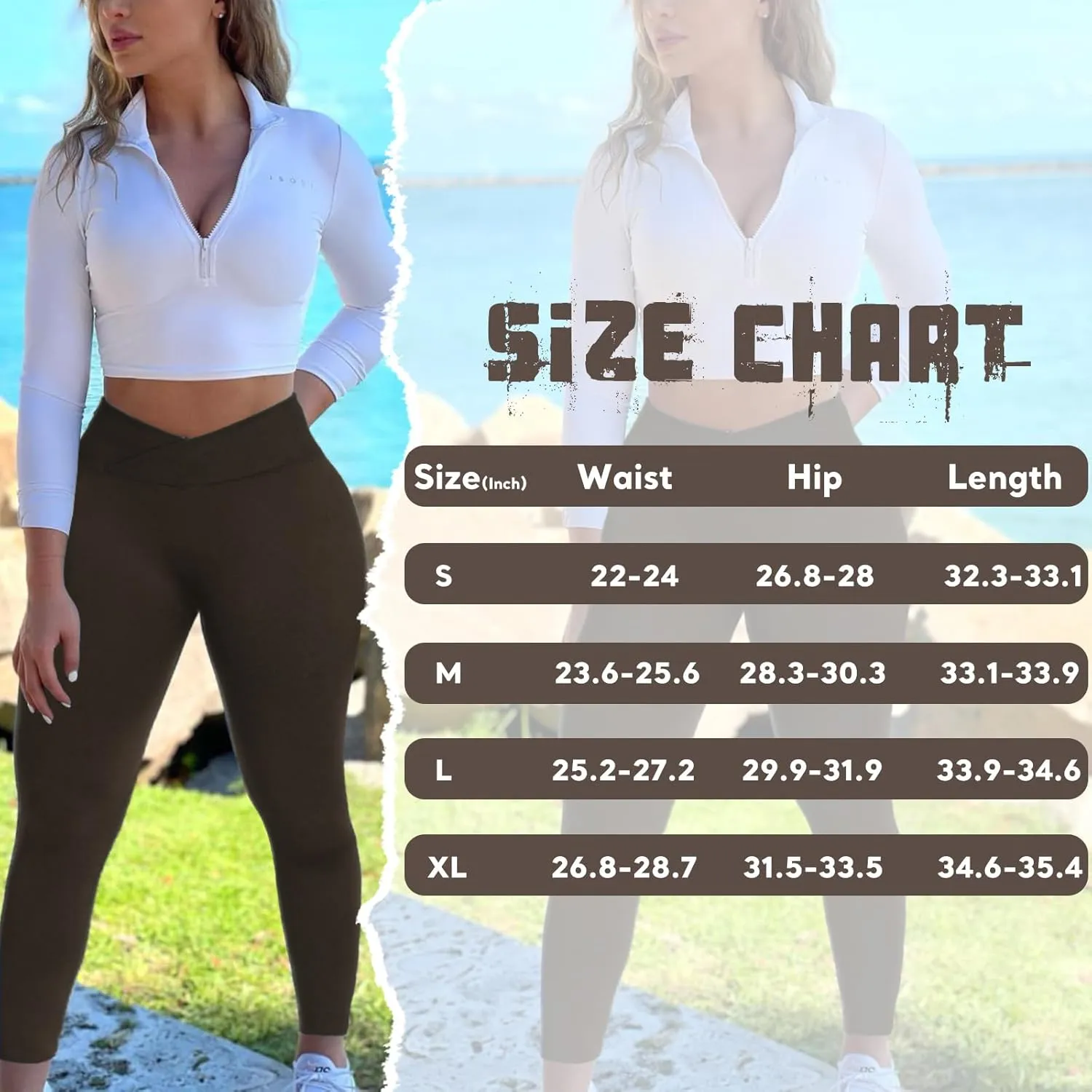 V Waist Scrunch Butt Lifting Leggings for Women Seamless Workout Gym Leggings High Waist Tummy Control Yoga Pants