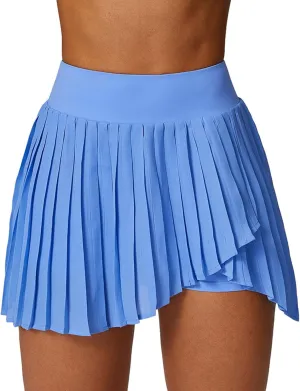 Valcatch Women Pleated Tennis Skirt with Pockets Shorts Youths Girls High Waisted Athletic Golf Skorts Workout Sports Skirts
