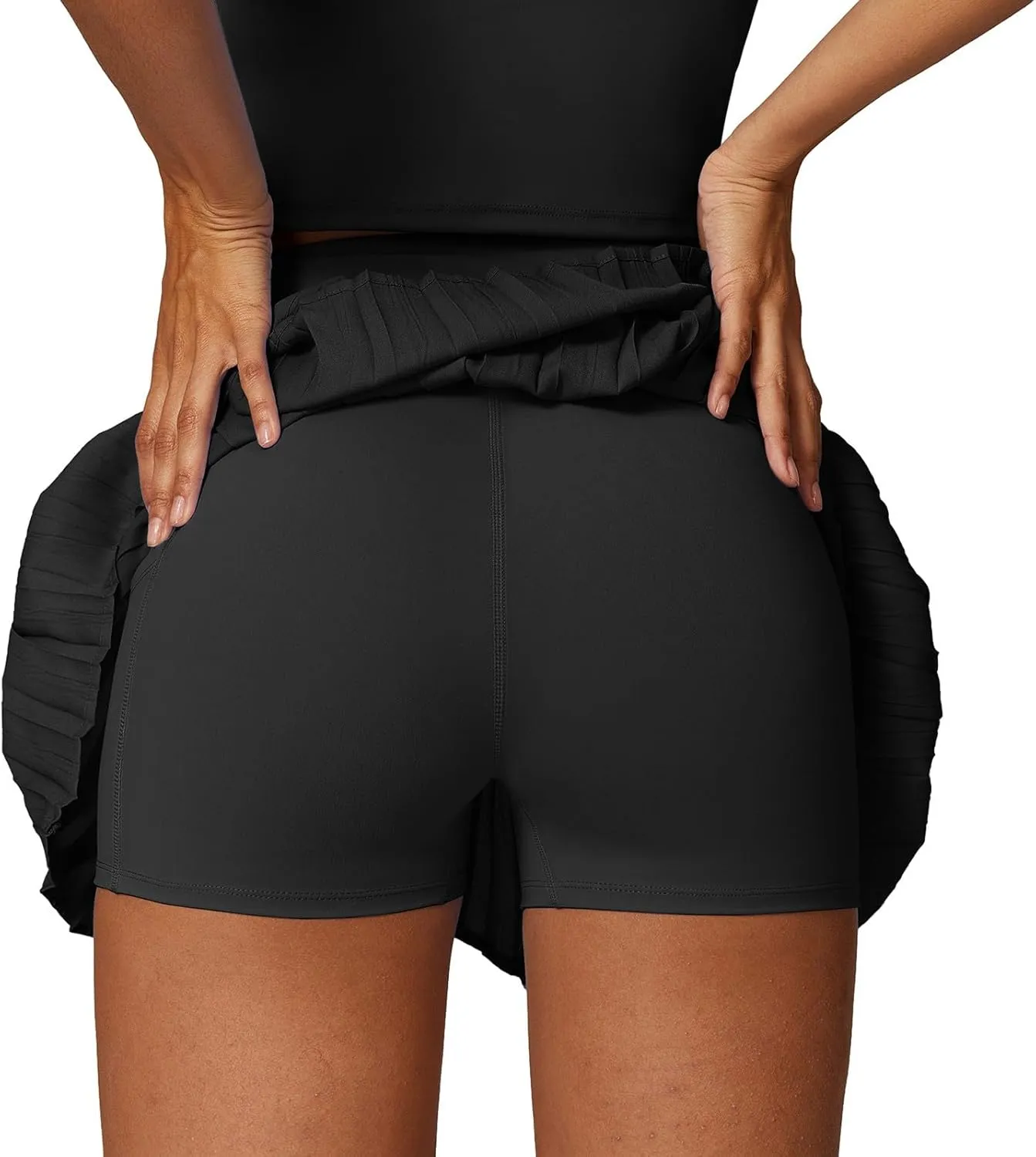 Valcatch Women Pleated Tennis Skirt with Pockets Shorts Youths Girls High Waisted Athletic Golf Skorts Workout Sports Skirts