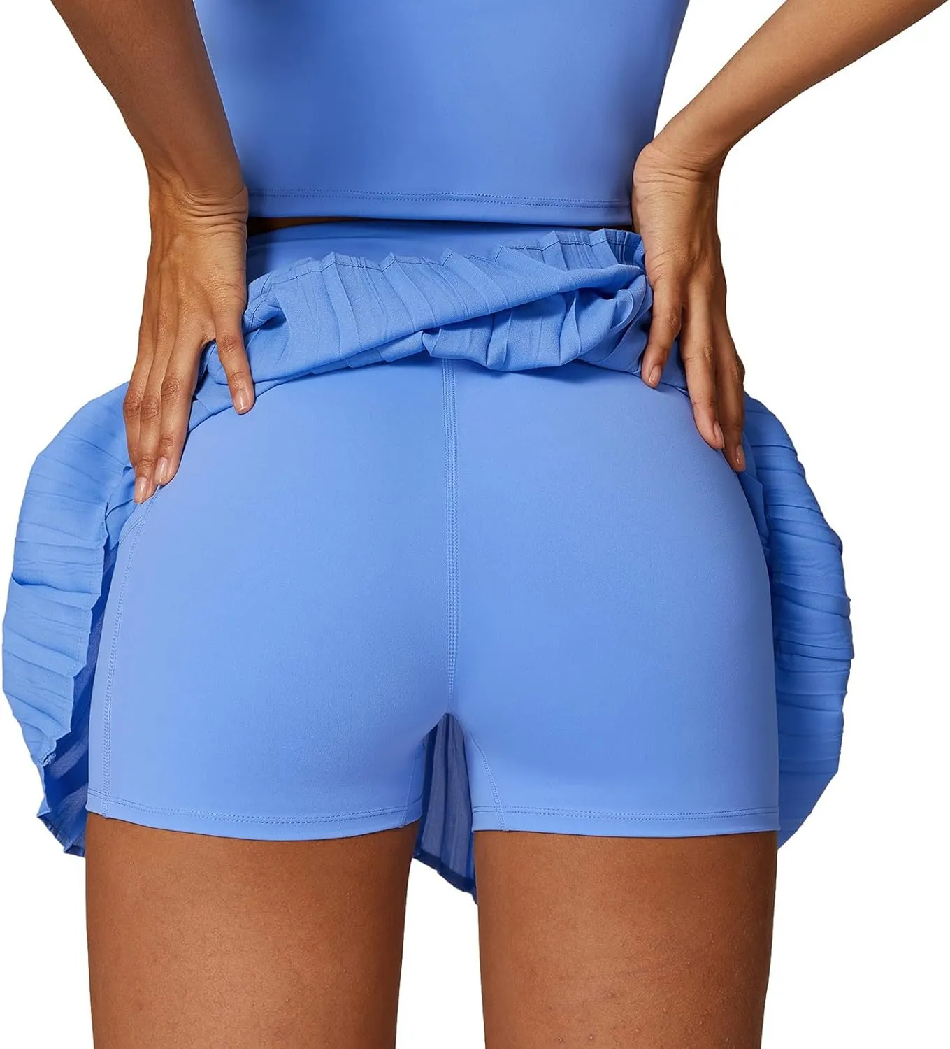 Valcatch Women Pleated Tennis Skirt with Pockets Shorts Youths Girls High Waisted Athletic Golf Skorts Workout Sports Skirts