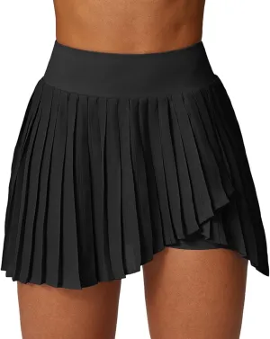 Valcatch Women Pleated Tennis Skirt with Pockets Shorts Youths Girls High Waisted Athletic Golf Skorts Workout Sports Skirts
