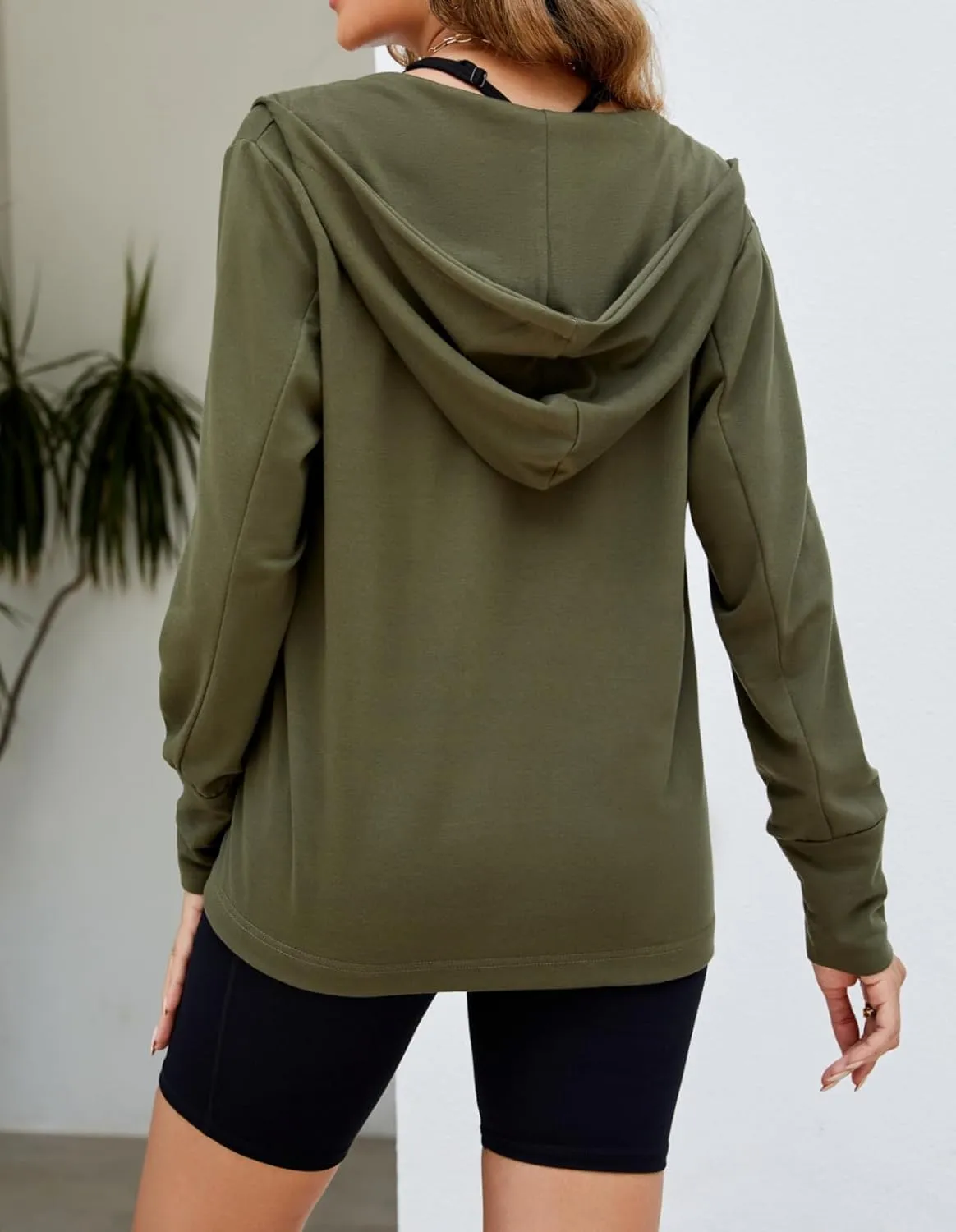 VIMPUNEC Zip Up Hoodies for Women Fall Trendy Sweatshirts Comfy Lightweight Jacket with Pockets