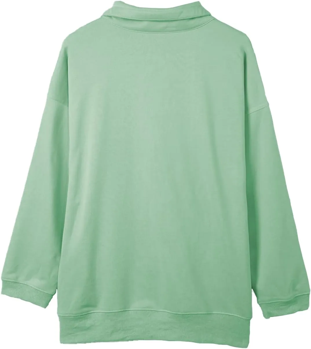 VISLILY Plus-Size-Sweatshirts for Women Oversized Half Zip Pullover Casual Long Sleeve Sweater Trendy Tops with Pocket XL-5XL