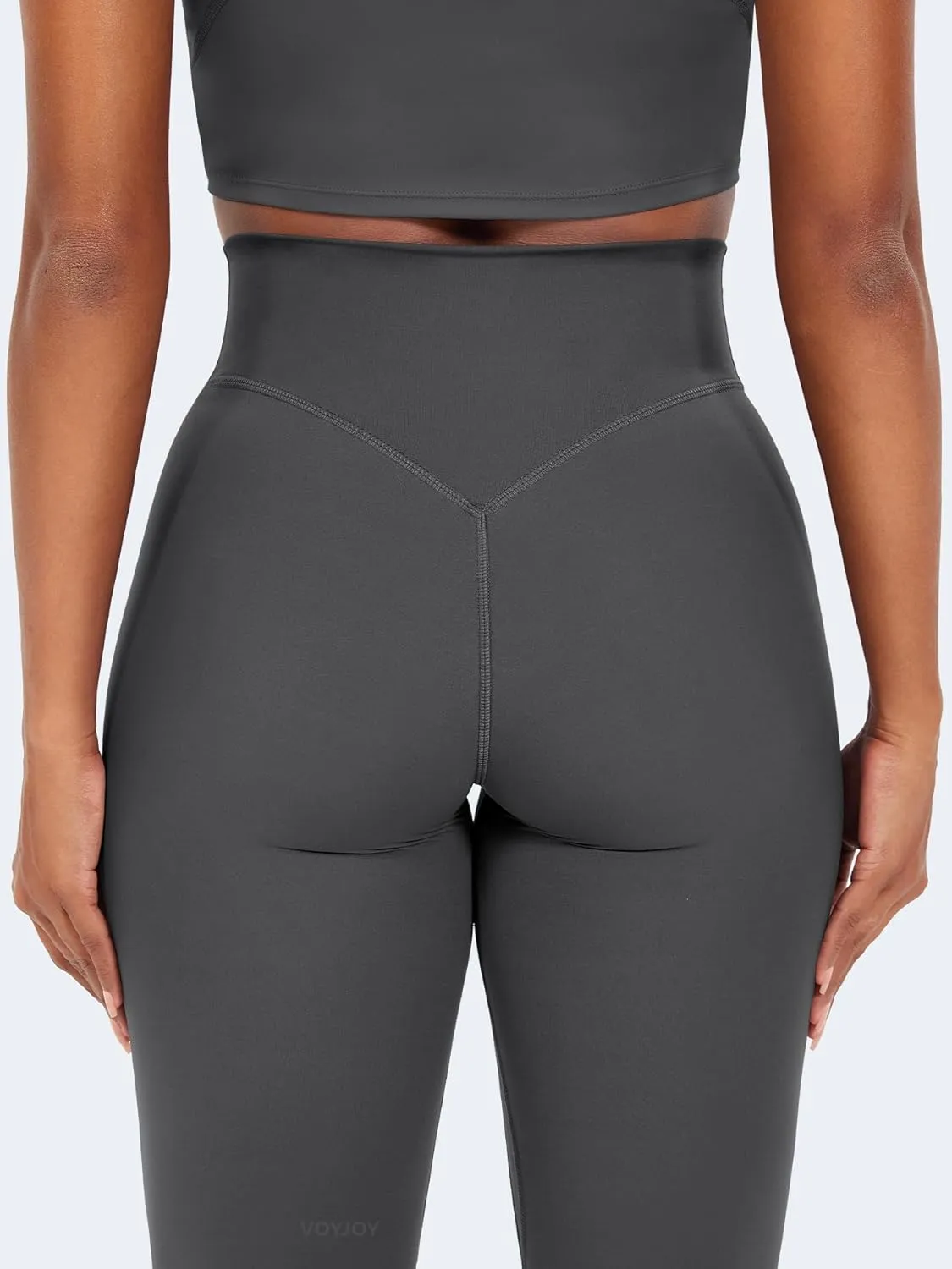 VOYJOY High Waisted Workout Gym Leggings for Women Full Length Soft Yoga Pants Tummy Control