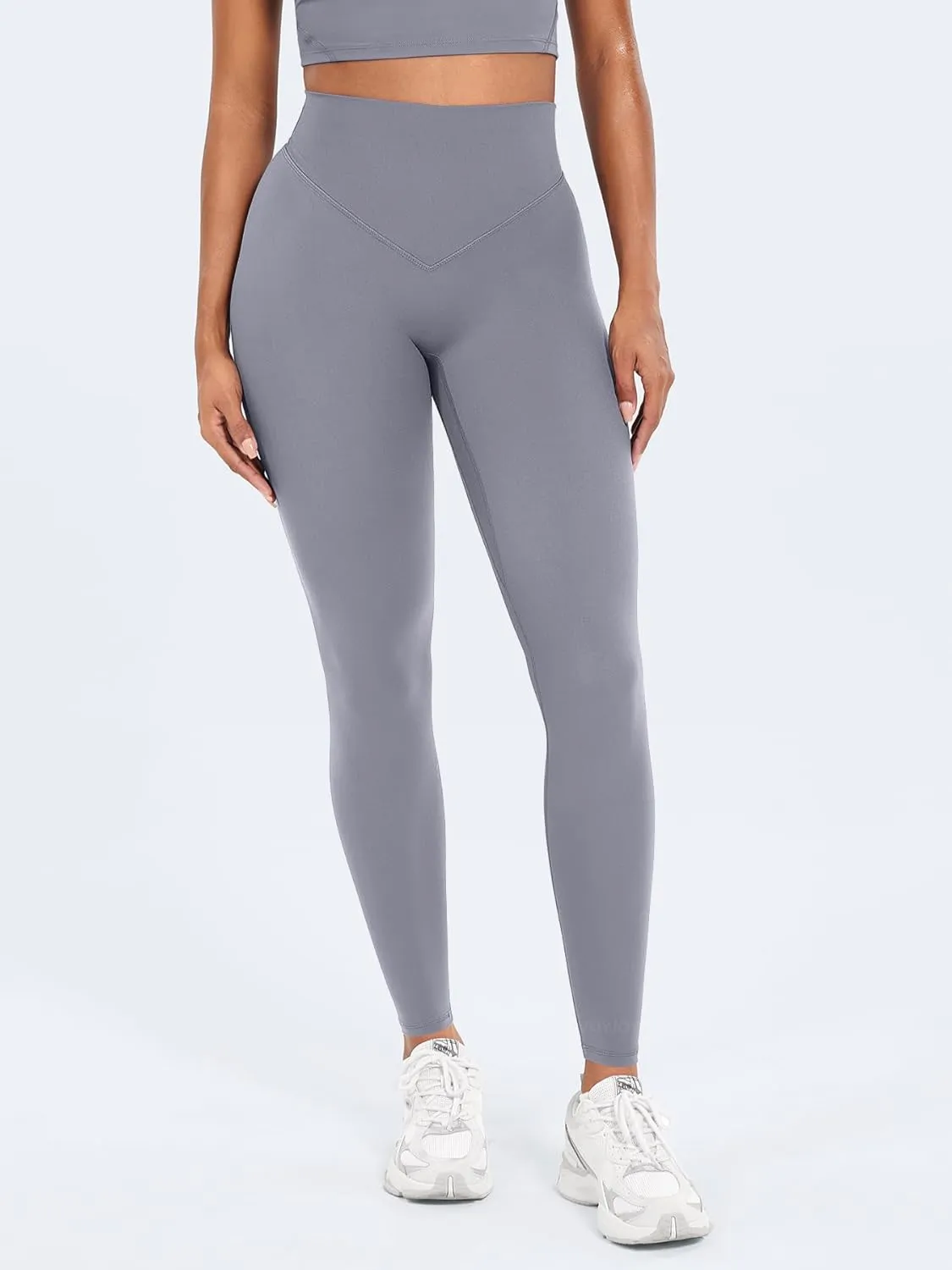 VOYJOY High Waisted Workout Gym Leggings for Women Full Length Soft Yoga Pants Tummy Control