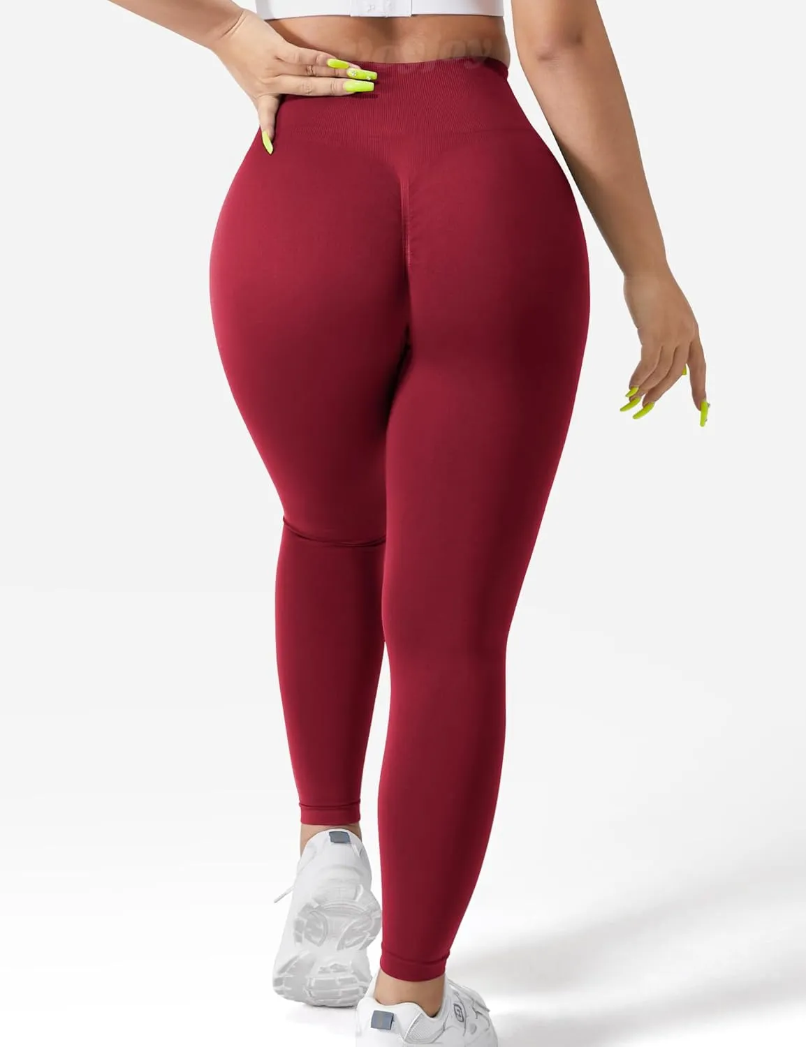 VOYJOY Seamless Leggings for Women High Waist Yoga Pants Scrunch Butt Lifting Elastic Tights