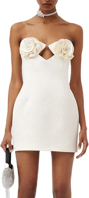 Women Casual Y2K Low Cut Tube Dress Mini Going Out Off Shoulder Bodycon Sundress Ruffle Strapless Dress Clubwear