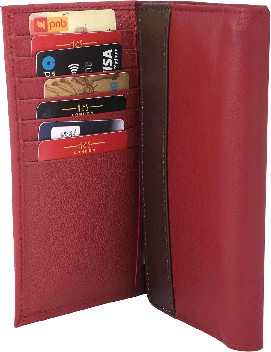 Women Wallet Leather Card Holder Trifold Clutch Purse with RFID Blocking