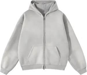 Womens and Mens Zip Up Hoodies Vintage Acid Wash Oversized Sweatshirts Hooded Sweatshirt Streetwear