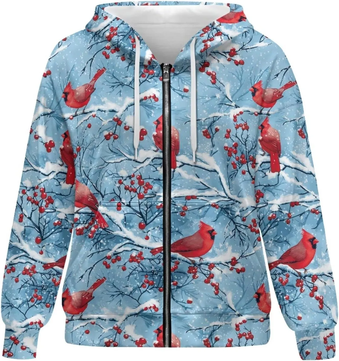 Women's Drawstring Zip Up Hoodies Plus Size Casual Sweatshirts with Pocket Workout Yoga Jacket