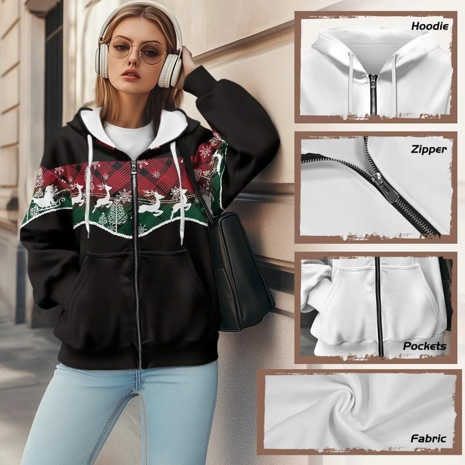 Women's Drawstring Zip Up Hoodies Plus Size Casual Sweatshirts with Pocket Workout Yoga Jacket